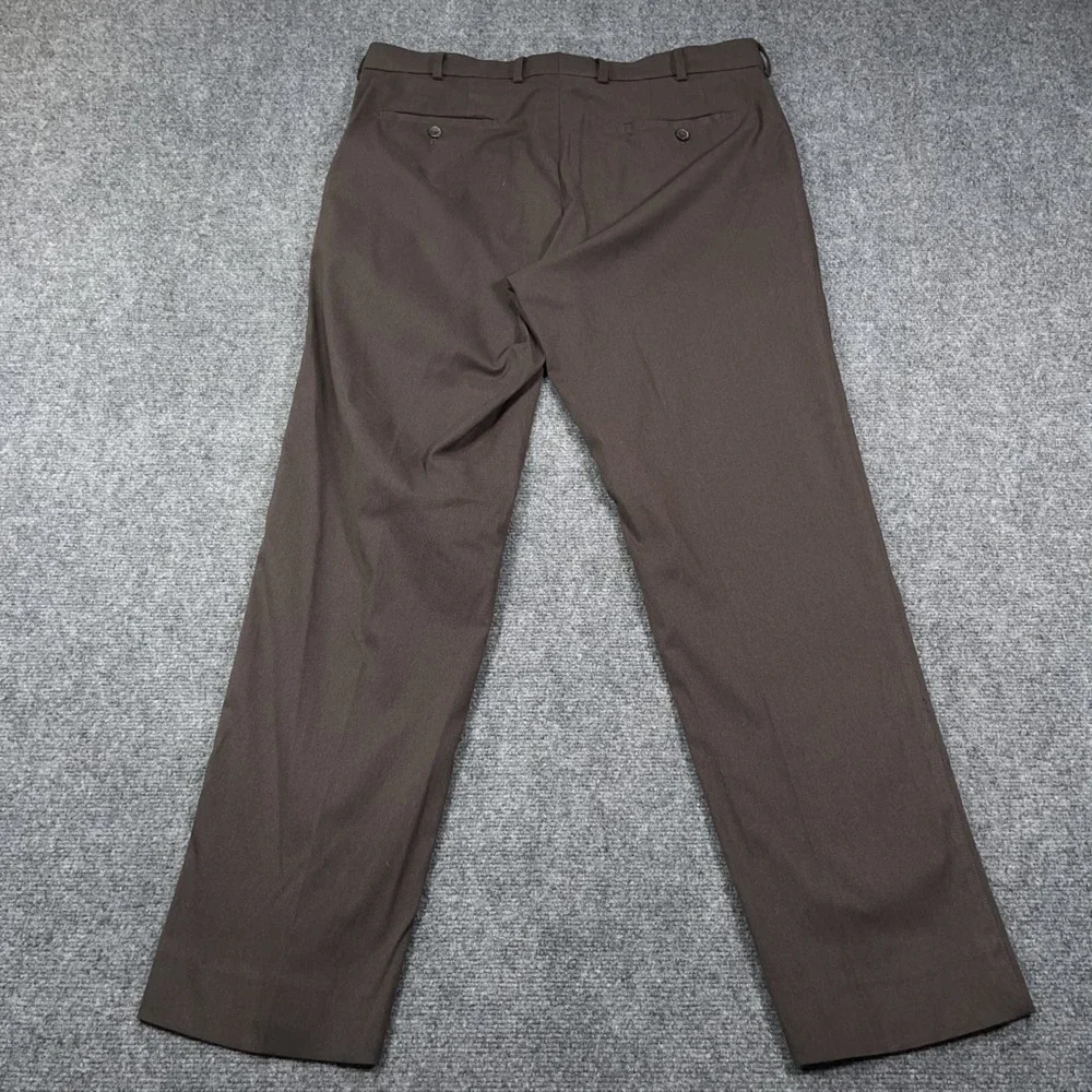 Peter Millar EB66 Highland Performance Pants Mens 35x34 Flat Front Brown Luxury